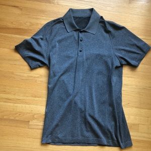 Lululemon 1/4 button up grey polo shirt.